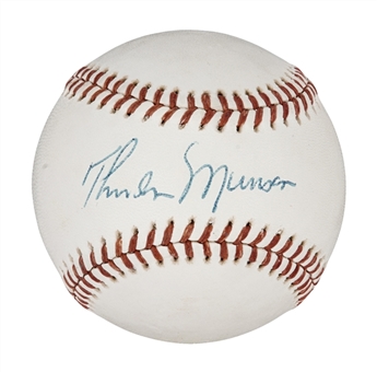 Stunning Thurman Munson Single Signed Official  American League Baseball (PSA/DNA 8.5 - Mint 9 Signature)